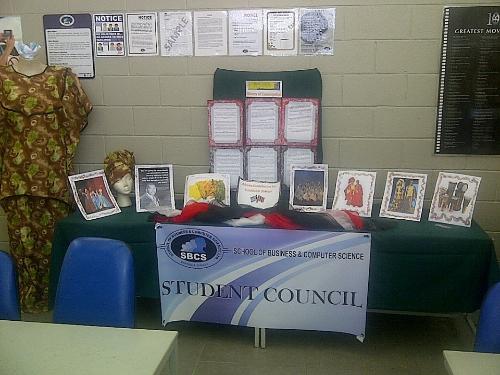 Student Council Emancipation Day Display