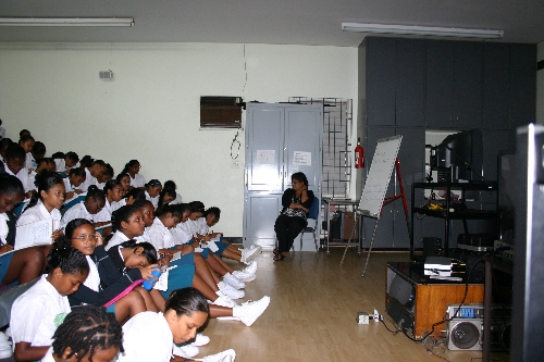  St. Joseph's Convent Principal, Donna Reyes, listens to seminar