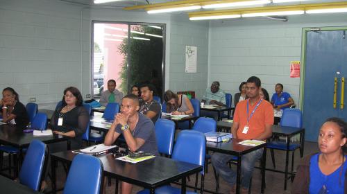 April 2012 students listens attentively.