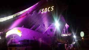 A shot of SBCS Trincity's display for Breast Cancer Awareness